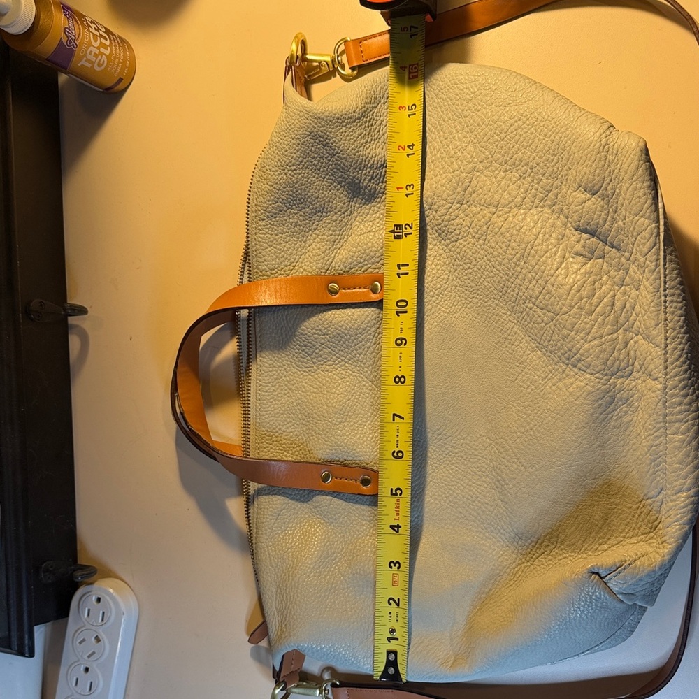 GAP Gray and Brown Leather Shoulder Bag - Picture 5 of 7